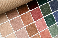 samples of colored carpet